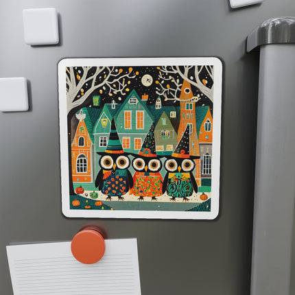 Night of the Trick-or-Treating Owlets Die-Cut Magnets (5 Sizes)