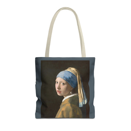 Girl with a Pearl Earring by Johannes Vermeer Tote Bag (AOP)