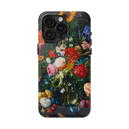 🌺🌙 The Midnight Garden Abundance Phone Case – Art Deco Floral Still Life