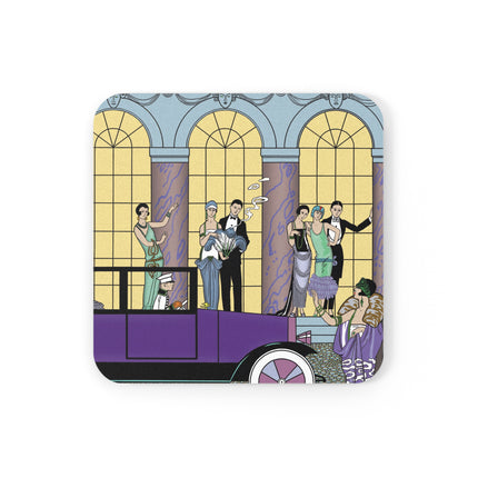 Au Revoir by George Barbier Cork Back Coaster