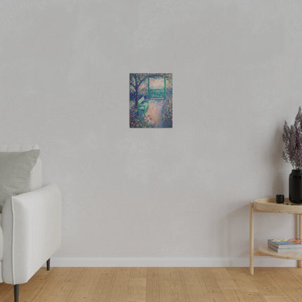The Green Chair – Tranquil Impressionist Garden Scene