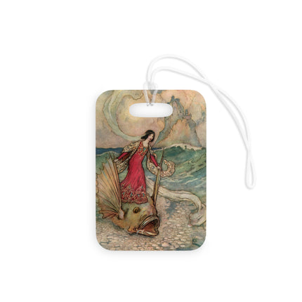 Rita Rides on the Dolphin by Warwick Goble Luggage Tags