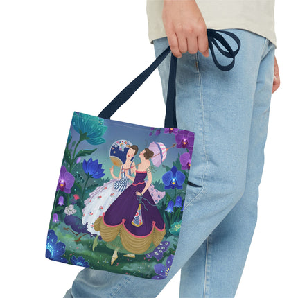 🌸☂️ The Ladies Of The Garden Promenade Tote Bag – Art Deco Floral Elegance