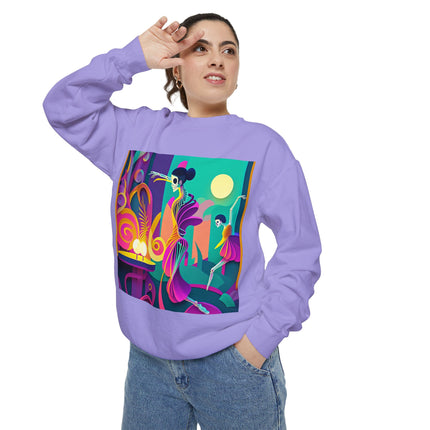 Dance of the Skeleton Ballerinas Unisex Garment-Dyed Sweatshirt