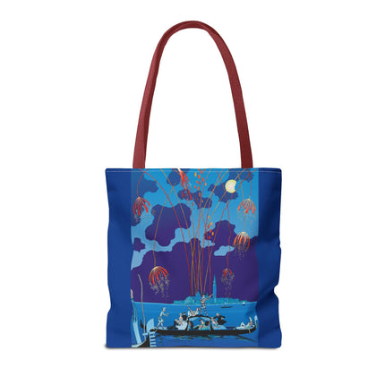 Fireworks in Venice by George Barbier Tote Bag (AOP)