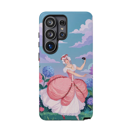🎭🌸 The Lady Of The Secret Masquerade Phone Case – Art Deco Garden Fantasy