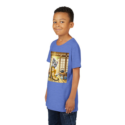 Playful Kitten in the Tea Room Youth Short Sleeve Tee