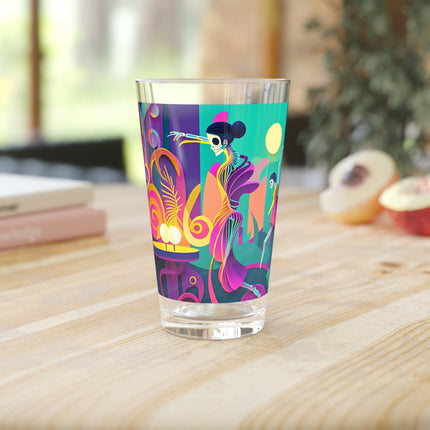 Dance of the Skeleton Ballerinas Glass, 16oz