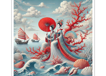 Ladies by the Quiet Sea Kiss-Cut Stickers (4 Sizes)