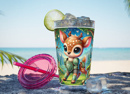 Fawn Defender Sunsplash Tumbler with Straw, 16oz