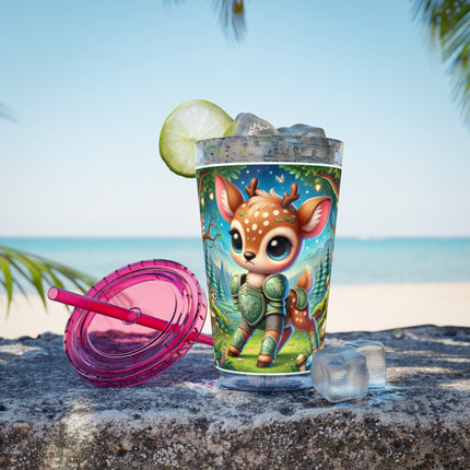 Fawn Defender Sunsplash Tumbler with Straw, 16oz