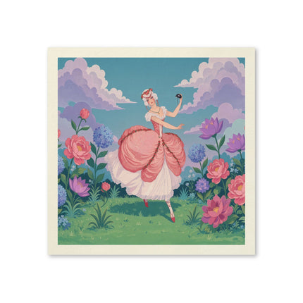 🎭🌸 The Lady Of The Secret Masquerade Napkins – Art Deco Garden Fantasy