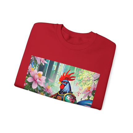 Cyberpunk Rooster Unisex Heavy Blend™ Crewneck Sweatshirt