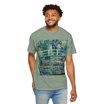 Water Lilies and Japanese Bridge by Claude Monet Unisex Garment-Dyed T-shirt