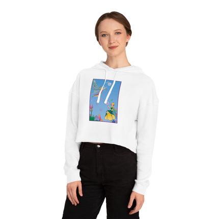 Blossoming Fairy Magic Cropped Hooded Sweatshirt