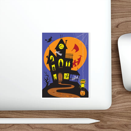 Halloween Night at the Haunted House Die-Cut Stickers (5 Sizes)