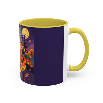 🐈‍⬛🎃 The Black Cat Witch Of Pumpkin Manor Colorful Mug – Whimsical Halloween Charm