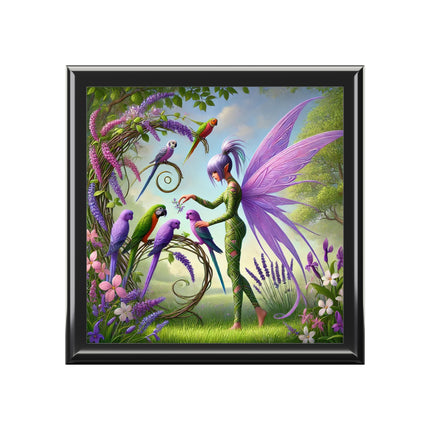 Lavender-Winged Fairy Jewelry Box