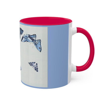 One Thousand Butterflies by Kamisaka Sekka Colorful Mugs, 11oz