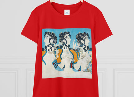Reproduction of Ladies in Blue by Emile Gilliéron Women's Midweight Cotton Tee