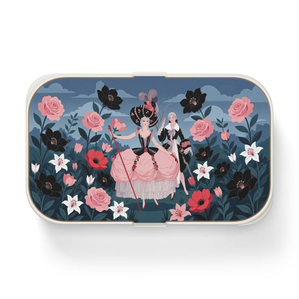 🌹🎭 The Rose Masquerade Promenade Bento Lunch Box – Art Deco Floral Elegance