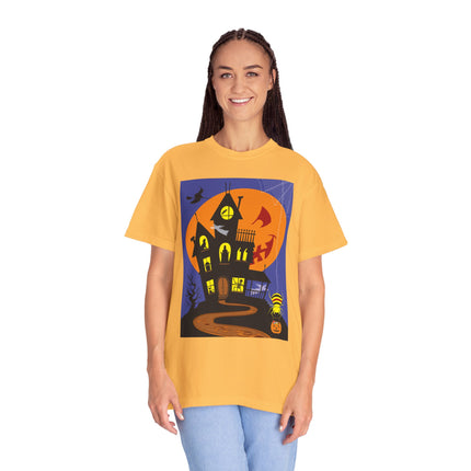 Halloween Night at the Haunted House Unisex Garment-Dyed T-shirt