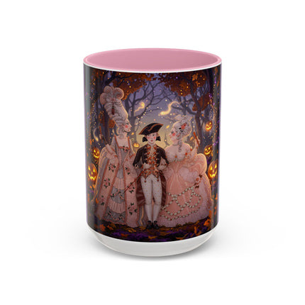 🎃🌙 The Midnight Court Of Pumpkin Grove Colorful Mug – Elegant Halloween Masquerade