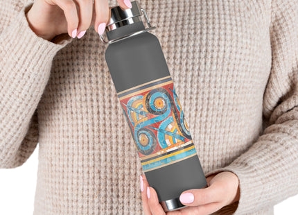 Reproduction of S-Spiral Frieze by Emile Gilliéron Copper Vacuum Insulated Bottle, 22oz