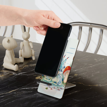 🧚‍♀️🍄 The Fairy Among The Mushrooms Mobile Display Stand – Art Deco Woodland Fantasy