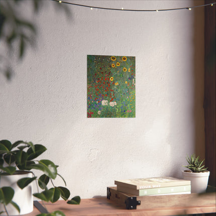 Farm Garden with Sunflowers by Gustav Klimt Fine Art Posters