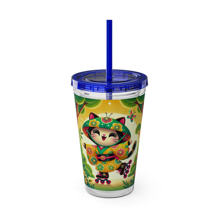 Firefly Dance on Wheels Sunsplash Tumbler with Straw, 16oz