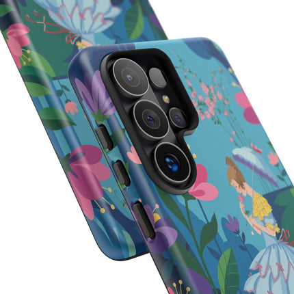 🌸☂️ A Stroll Through The Enchanted Forest Phone Case – Art Deco Floral Fantasy