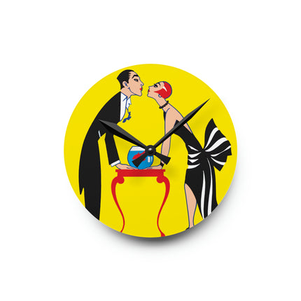 A Moment of Elegance Acrylic Wall Clock, Round and Square