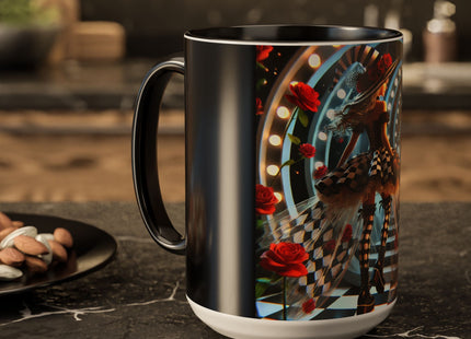 Halloween Witch Through the Mirror Colorful Mugs (11oz, 15oz)