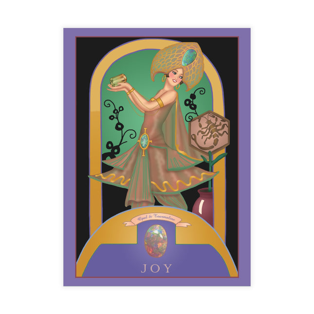 October & Opal, Tourmaline (from the Gem Series) by Sofia Chiostri Postcards (envelopes included) - Bundles of 10, 30, 50 Pieces