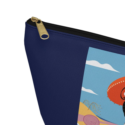 Beachside Promenade Cosmetic Bag – Glamorous Summer Stroll & Retro Chic