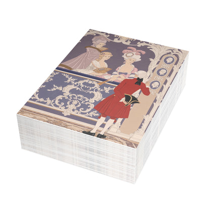 🎭🌹 Leur Loge Postcards With Envelopes – George Barbier Art Deco Opera House Romance