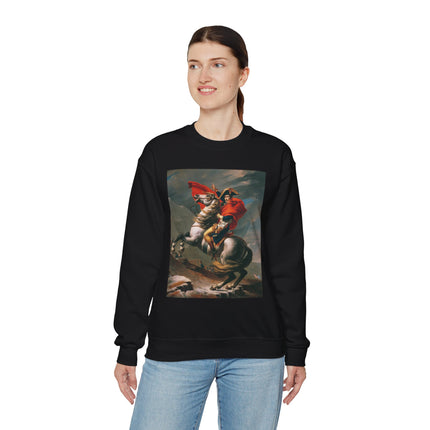 Napoleon Crossing the Alps by Jacques-Louis David Heavy Blend™ Crewneck Sweatshirt