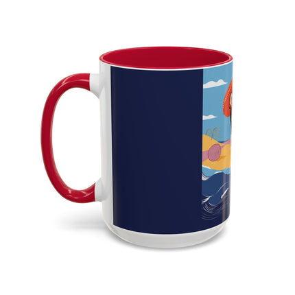 Beachside Promenade Colorful Mugs – Chic Summer Stroll & Coastal Glamour