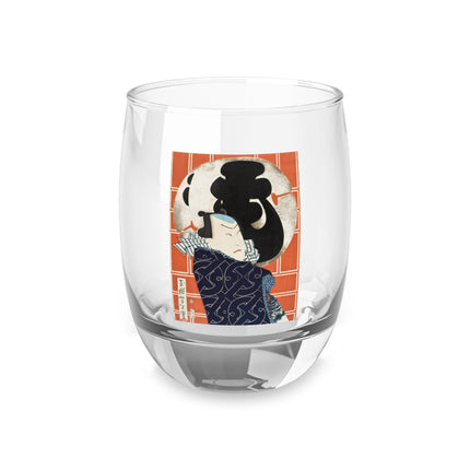 The Actor Bandō Hikosaburō V and the Mo troupe by Tsukioka Yoshitoshi Whiskey Glass