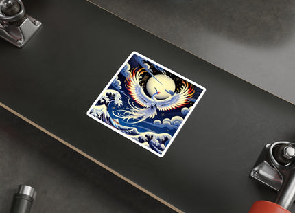 Majestic White Crane Die-Cut Magnets (5 Sizes)