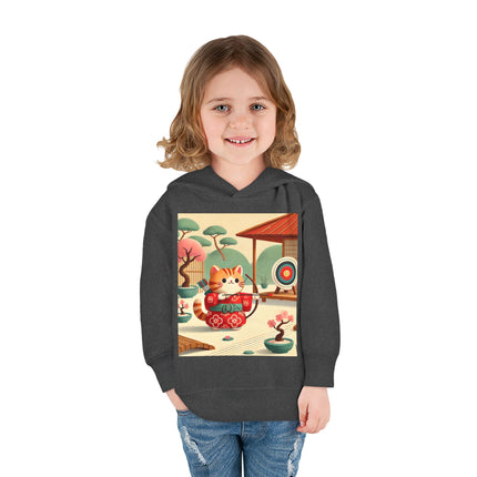 Archer Kitten in the Zen Garden Toddler Pullover Fleece Hoodie