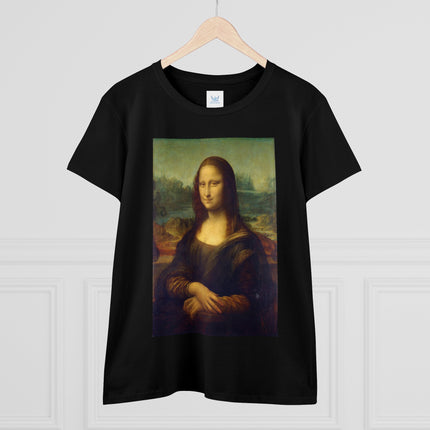 Mona Lisa by Leonardo da Vinci Women's Midweight Cotton Tee