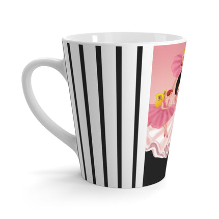 Pierrot & Fairies Dressed in Pink by Sofia Chiostri Latte Mug