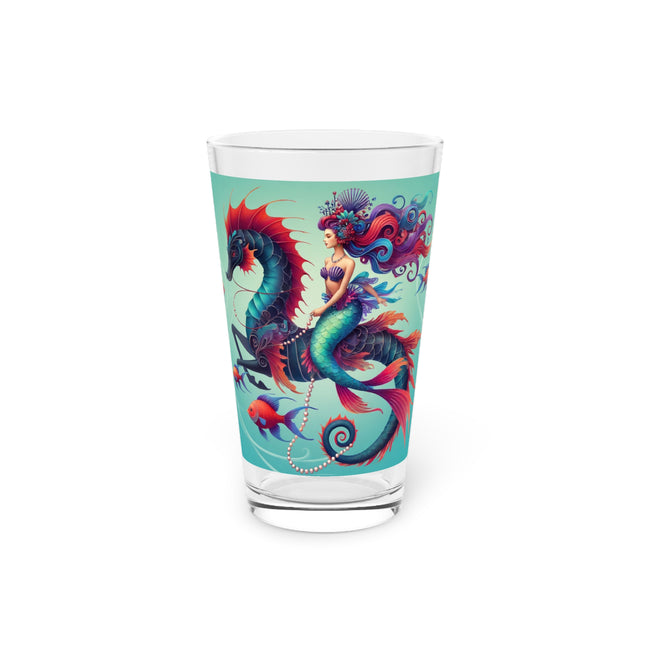 Mermaid & Sea Dragon Pint Glass – Ocean Guardian & Mythic Beauty