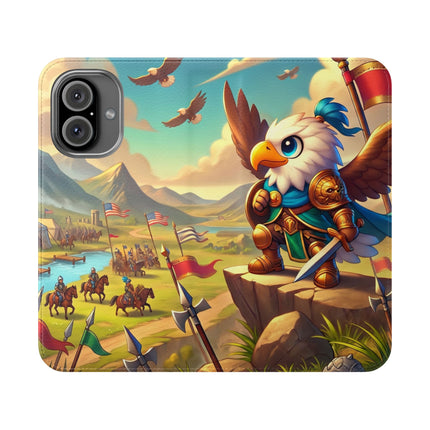 🦅⚔️ Watchful Guardian Flip Case – Courage, Leadership & Noble Adventure