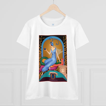 September & Sapphire (from the Gem Series) by Sofia Chiostri Women's Midweight Cotton Tee