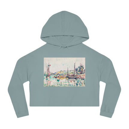 Concarneau by Paul Signac Women’s Cropped Hooded Sweatshirt