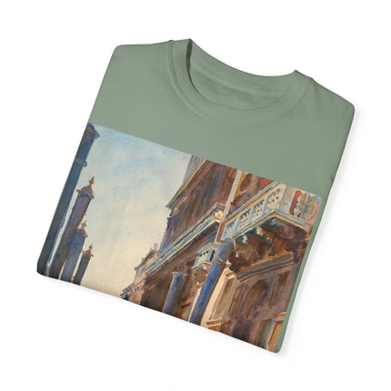 Gondola Moorings on the Grand Canal by John Singer Sargent  Unisex Garment-Dyed T-shirt