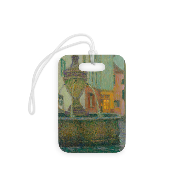 La Fontaine, Saint-Paul De Vence by Henri Le Sidaner Luggage Tag – Rectangle & Round